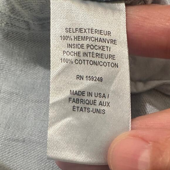 TWP Hemp Wide Leg High Waist Women's Tiny Dancer Light Blue Denim Jeans, 6 - Picture 4 of 9